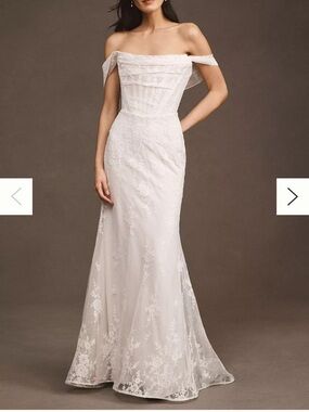 Watters Emilia Strapless Corset Wedding Gown